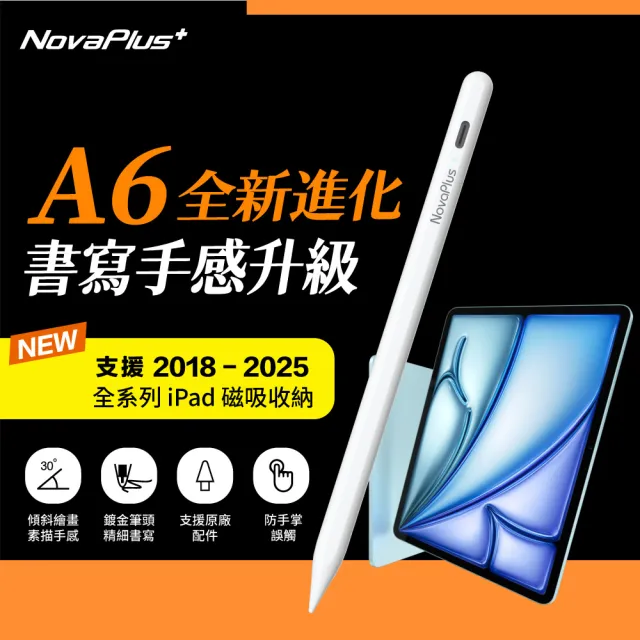 【NovaPlus】Pencil A6 iPad專用經典款觸控筆(適用最新版的iPad Air / Pro)