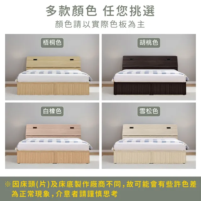 【ASSARI】雙人5尺房間組二件 床箱+3分床底