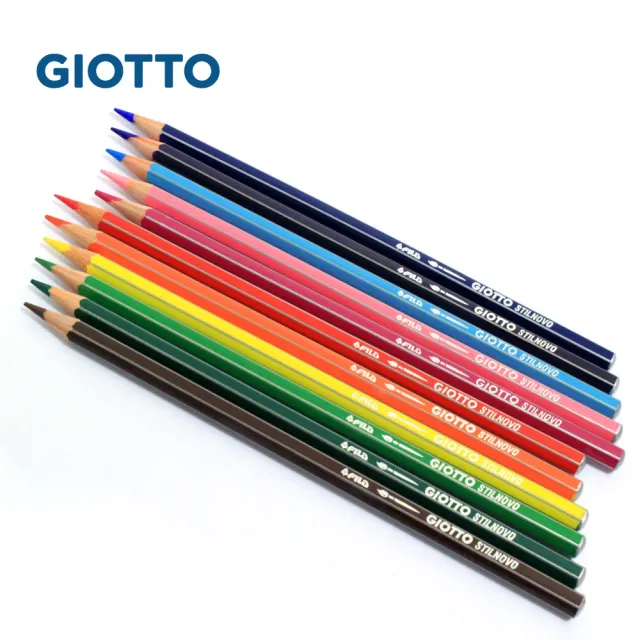 【GIOTTO】STILNOVO 水溶性色鉛筆24色|水性色鉛筆 六角色鉛筆 不易斷芯