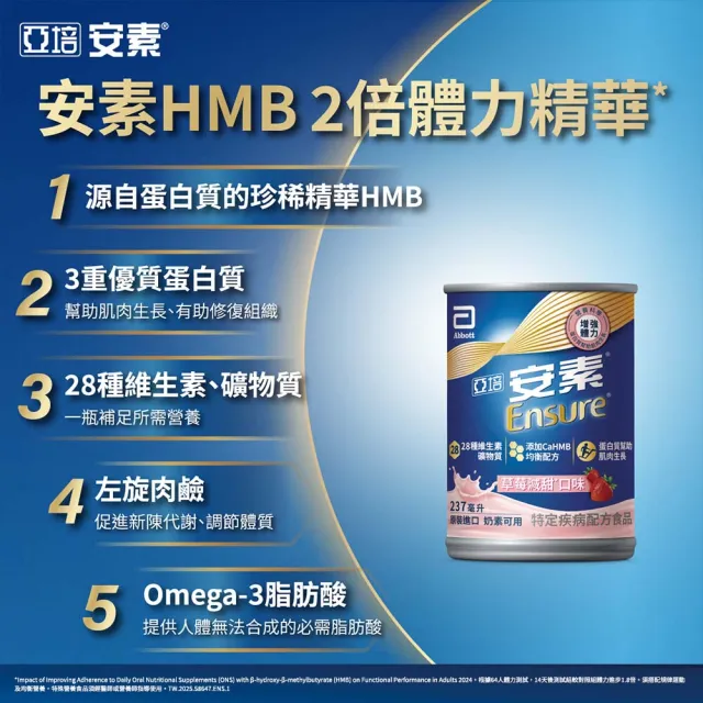 曾寶儀的人生藏寶圖【亞培】安素草莓減甜 HMB升級配方 237ml x 24入 x2箱