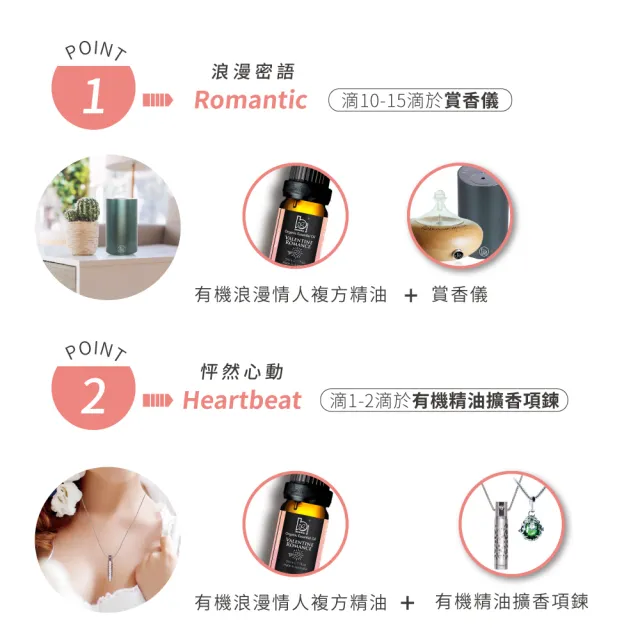 【Bonnie House 植享家】有機浪漫情人複方精油5ml(兩入組)