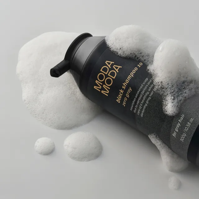 【MODA MODA】正貨保證 向原廠正式進口 ZERO GRAY 黑色洗髮精300g(白髮/黑髮/賦活喚黑/黑髮素)