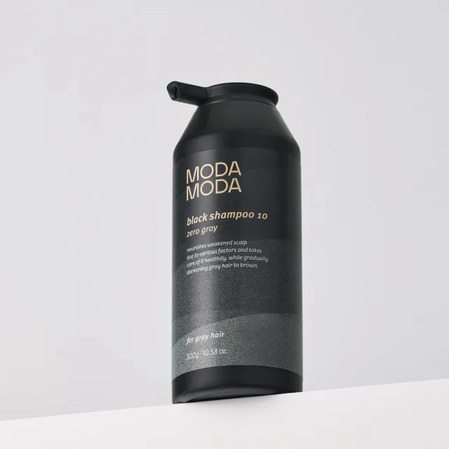【MODA MODA】ZERO GRAY 黑色洗髮精300g(白髮/黑髮/賦活喚黑/黑髮素)