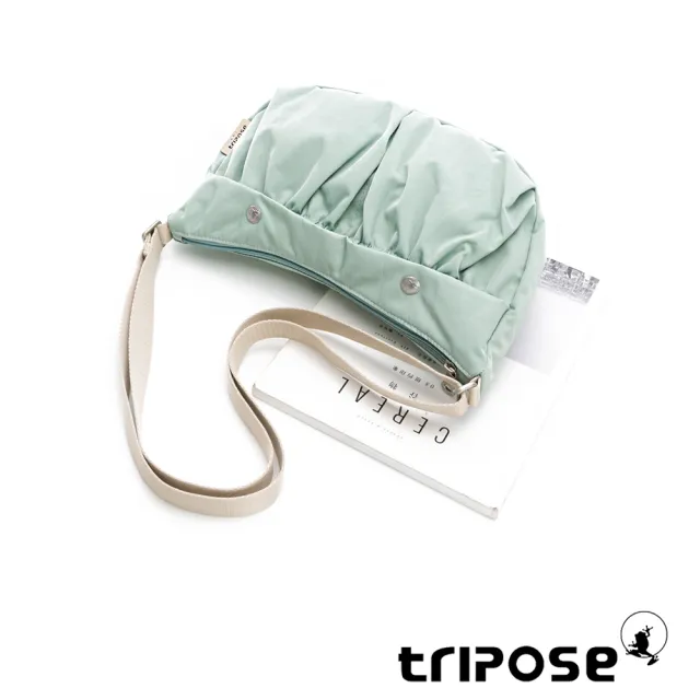 【tripose】DIAZ微皺尼龍輕量抓皺弧形斜背包(多色)
