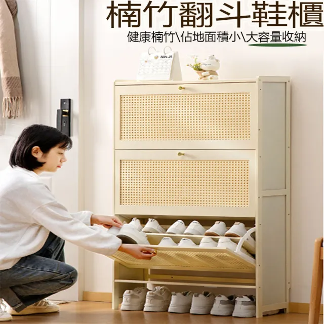 【EARISE 雅蘭仕】騰宏 超薄24CM鞋櫃 長50CM入戶收納神器 小戶型家用門口多層鞋架子 簡易櫃子一體輕奢