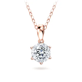 【King Star】母親節預購! GIA 30分 Dcolor VVS2 18K 天然鑽石項鍊 玫瑰金 永恆 (3EX極優 八心八箭)