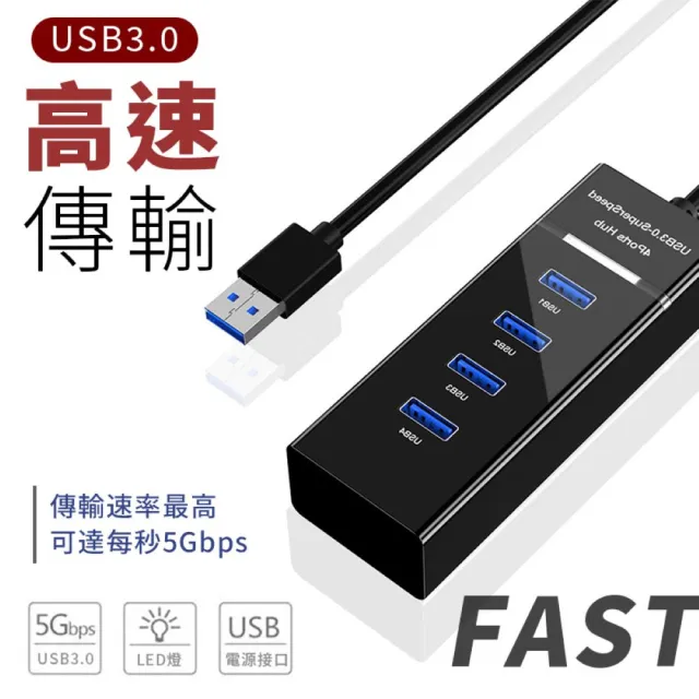 【SYU】USB3.0 HUB 集線器 1.2米(usb延長線 usb擴充 集線器 usb hub)