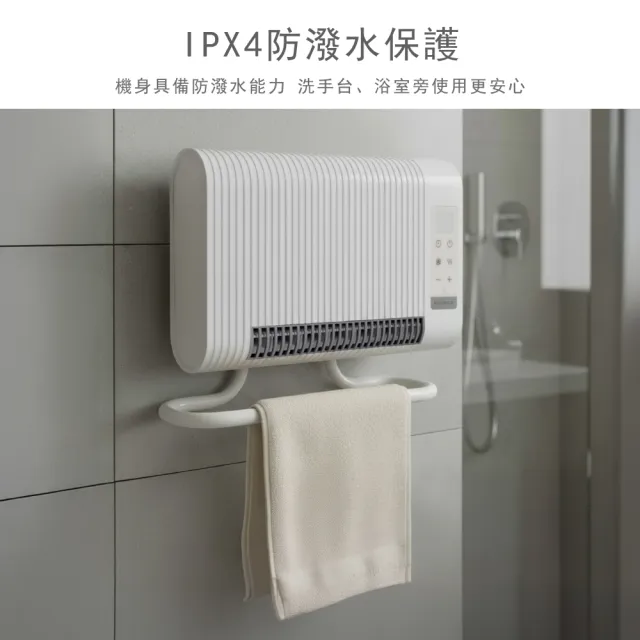 【NICONICO】ECO居浴兩用防潑水電暖器/陶瓷電暖器/直立壁掛(NI-EH2628)