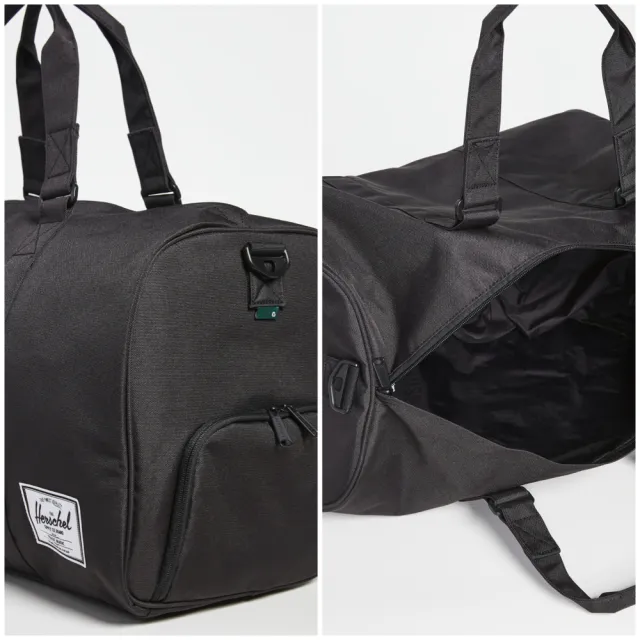 【Herschel】雙11 高階 Novel 大型 ECO 環保 全黑 大容量 手提 側背 出國 行李 旅行 提袋(側邊有