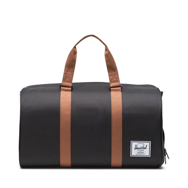 【Herschel】高階 Novel 大型 ECO 環保 全黑 大容量 手提 側背 出國 行李 旅行 提袋(側邊有