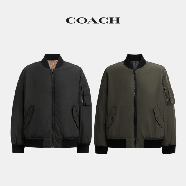 【COACH】蔻馳官方直營 聚酯纖維雙面MA-1夾克-多色任選(CT734)