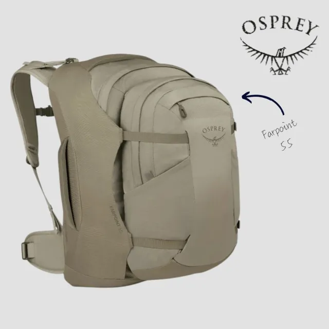 【Osprey】☆2026新改款☆ Farpoint 55 多功能旅行背包 男 淺木棕 (背包旅行 子母包 登機包