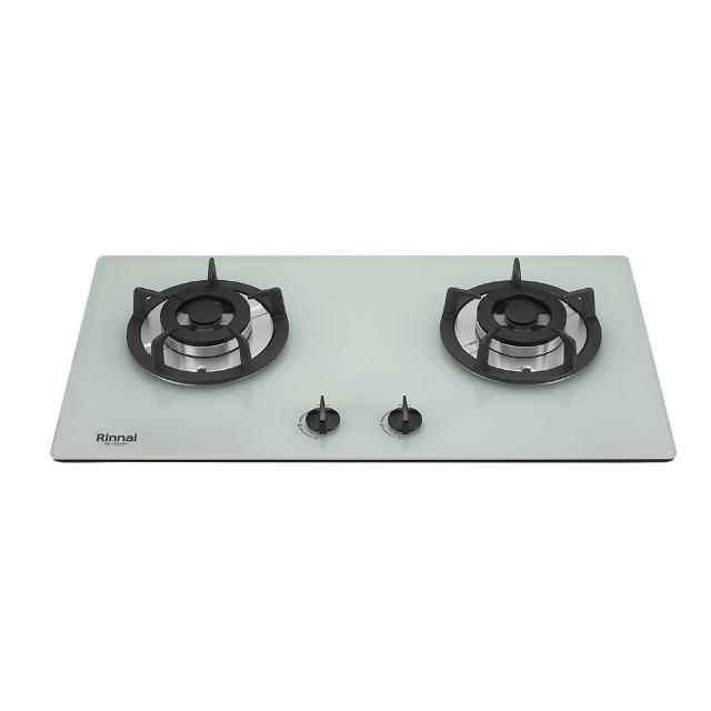 【林內】二口防漏白玻璃檯面爐 RB-202GH(W) 含基本安裝