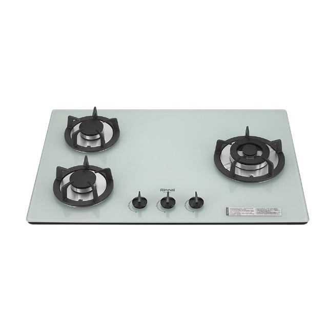 【林內】三口右單口防漏白玻璃檯面爐 RB-302GH(WR) 含基本安裝