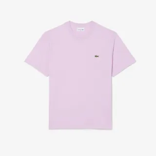 【LACOSTE】男裝-經典版型logo棉質短袖T恤(粉紅色)