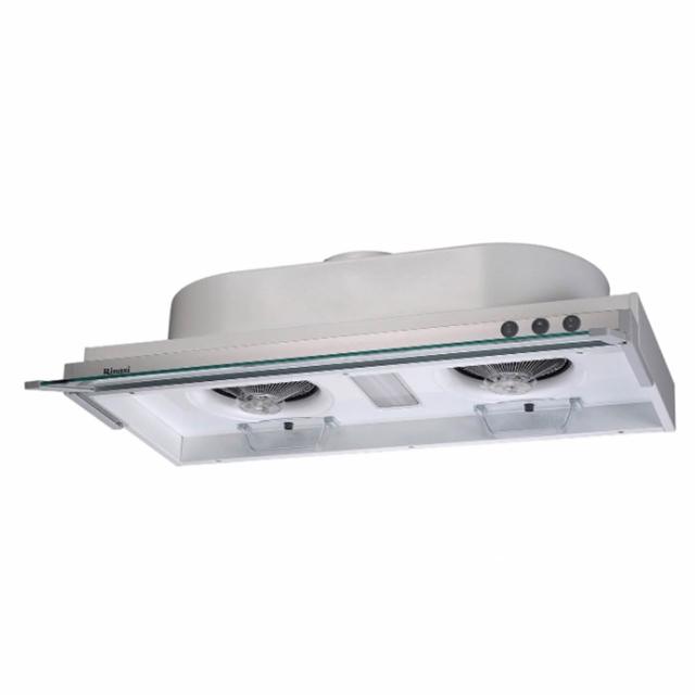【林內】90cm 隱藏式強化玻璃導煙設計白色烤漆除油煙機 RH-9079E 含基本安裝
