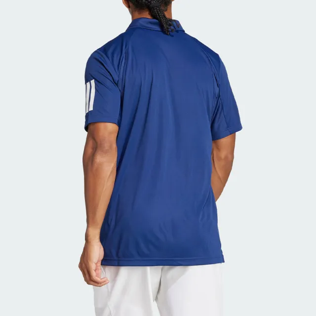 【adidas 愛迪達】CLUB 3STR POLO 男款 藍色 排汗 Polo衫 短袖 JN9006