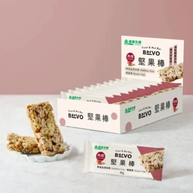【義美生機】堅果棒2件組(莓果320g/肉桂300g)