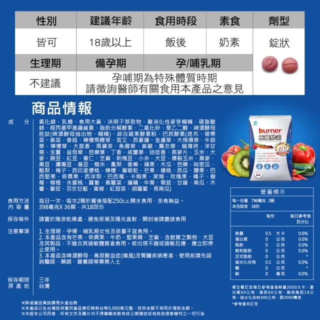 【funcare 船井生醫】倍熱 極纖酵素6盒(共216顆 禾浩辰愛用推薦)