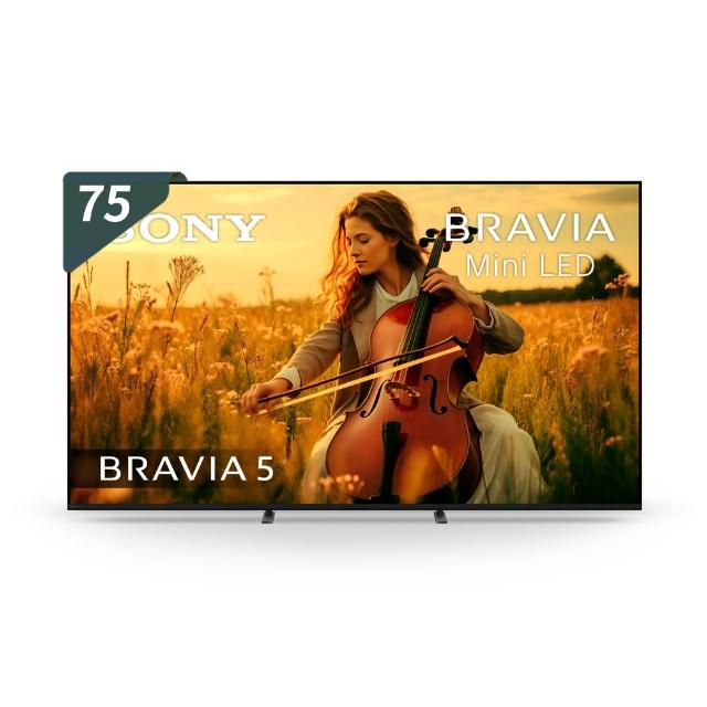 【SONY 索尼】BRAVIA 5 75型XR Mini-LED 4K-HDR Google TV顯示器(Y-75XR50)