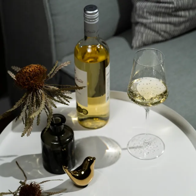 【GRANDI】奧地利 極光380 水鑽白酒杯/會呼吸的白酒杯-380ml/2入組