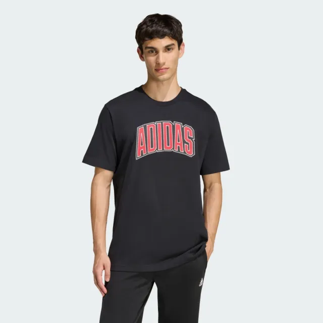 【adidas 愛迪達】短袖上衣 男 寬鬆版型 M STAD COLLEG T 黑 KB4929