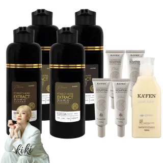【KAFEN 卡氛】4入組 何首烏染髮膏400ml Plus+升級版 (馬上美麗大禮包 限量贈)