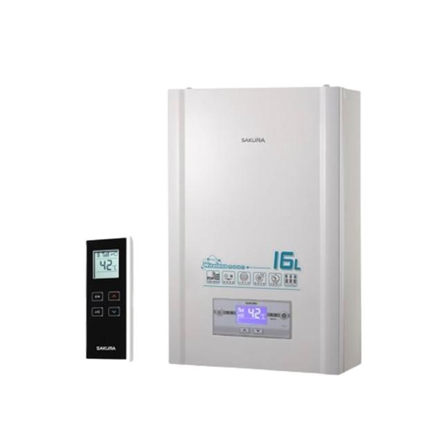 【SAKURA 櫻花】16L無線溫控智能恆溫強制排氣熱水器 (DH1628 原廠技師到府 基本安裝)