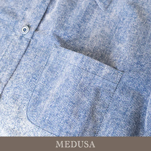 【MEDUSA 曼度莎】現貨-藝術漸層半透膚長袖襯衫（M-XL）｜漸層襯衫 透膚襯衫 女長袖上衣（701-53601）