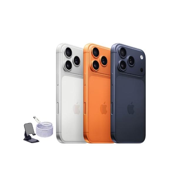【Apple】iPhone 17 Pro Max(512G/6.9吋)(支架+磁吸編織線組)