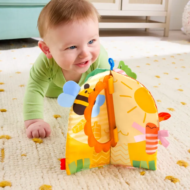 【Fisher price 費雪】感官探索四季動物布書(寶寶安撫/嬰兒玩具/彌月禮/新生兒)