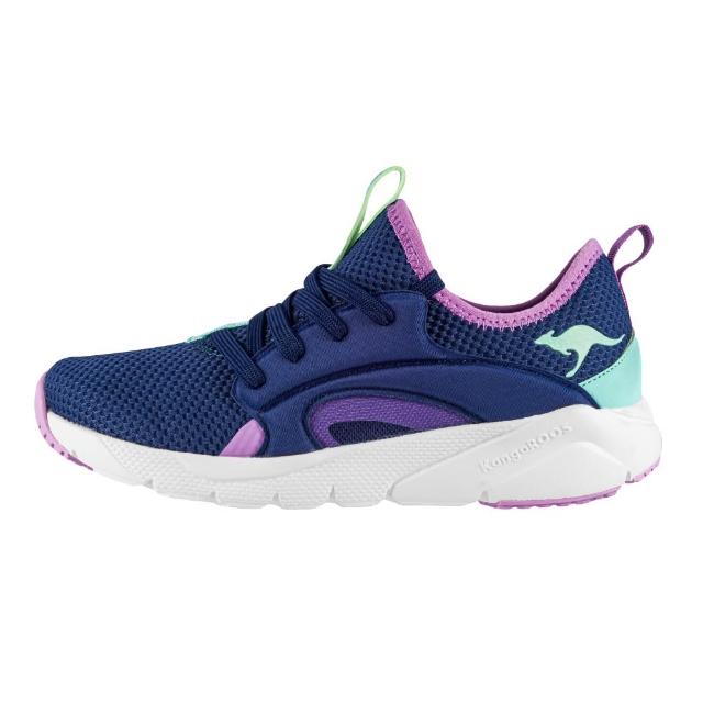 【KangaROOS】超輕量慢跑鞋 女鞋 運動鞋 襪套式 緩震 BREEZE 2 藍 KW41166
