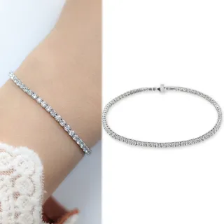 【JR.L JEWELRY】3克拉 戀曲鑽石手鍊(培育鑽石 9K)