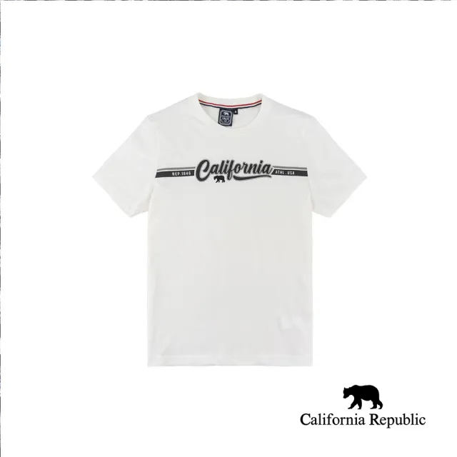 【California Republic】白色圓領短TEE(男)