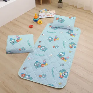 【戀家小舖】兒童涼被童枕睡墊三件組-多款任選(涼被 空調被 兒童被 四季被 卡通 睡墊)