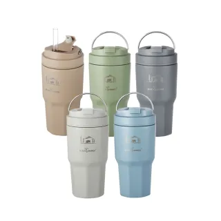 【BLACK HAMMER】2入組 鈦芯涼不鏽鋼保溫保冰手提冰壩杯930ml(多色任選)