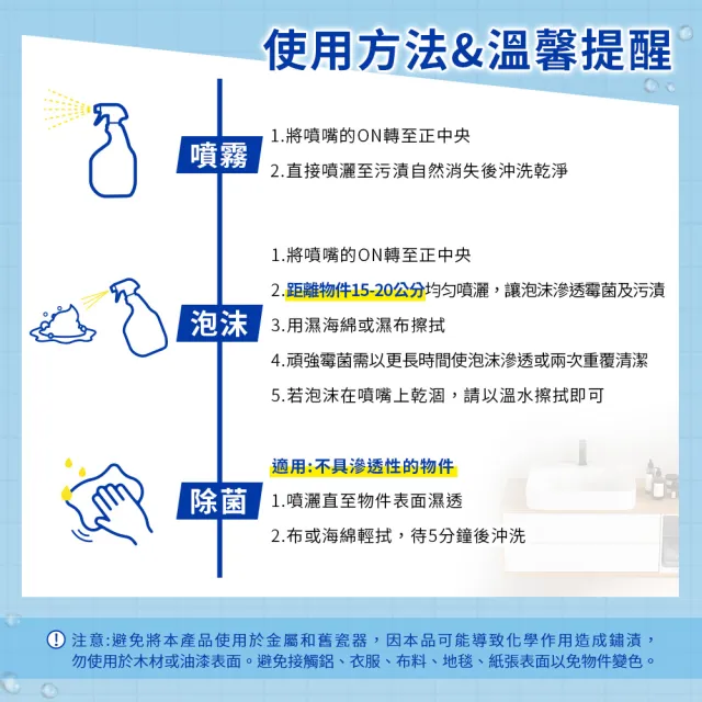 【Clorox 高樂氏】強效除霉清潔噴劑噴槍946mlx2(浴室/磁磚/馬桶/矽利康/淋浴間)