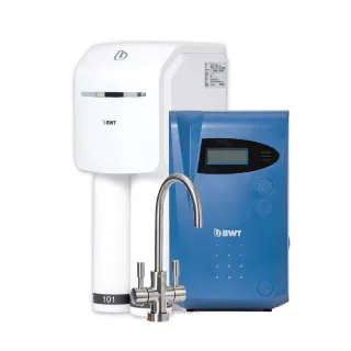 【BWT 德國倍世】SLIM 4 四道式羽纖生飲水淨水器+DWH30A智慧加熱器
