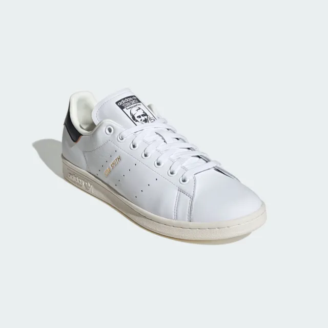 【adidas 愛迪達】Stan Smith 男女 運動休閒鞋 經典 史密斯 皮革 百搭 奶油底 白黑(JH7429)