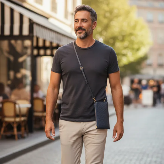 【M2ND】紐貝珍稀鴕鳥皮多功能隨身護照包(T9438A)