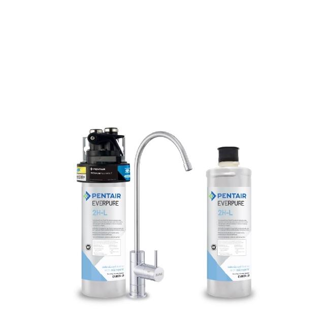 【EVERPURE 愛惠浦】櫥下型 PURVIVE-2HL無鉛龍頭生飲淨水器+2HL備用濾芯