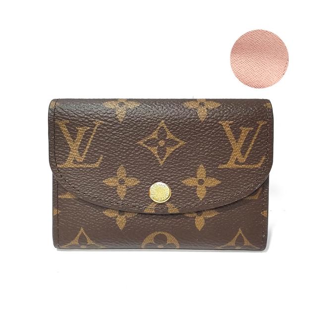 【Louis Vuitton 路易威登】M62361 經典Monogram花紋帆布ROSALIE信封式卡包/零錢包(芭蕾粉)