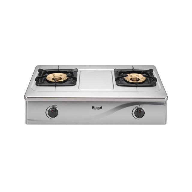Rinnai林內牌 RTS-203SC 林內牌 RTS-203SC 雙口瓦斯爐,採用堅固不鏽鋼爐臺與傳統外擴火焰頭,提供均勻高效熱傳導。壓電式點火設計,操作簡單安全,適用於(液化)桶裝瓦斯,瓦斯消耗量9~10kW,能源效率達第三級。機體尺寸702×208×445 mm,臺灣製造,BSMI許可字號R41095,保固1年,標準安裝,適閤家庭廚房使用,提升烹飪效率。