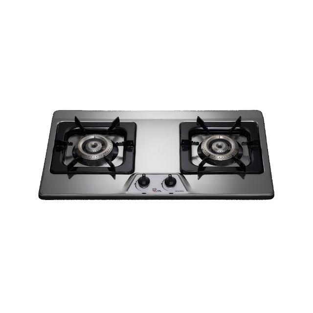 【喜特麗】雙口不銹鋼檯面爐(JT-GC202S _基本安裝)