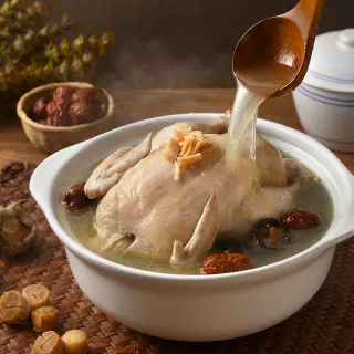 【卜蜂】御鮮醇 干貝燉雞湯(全雞 2.2Kg/入_居家料理.宴客必備.食補)