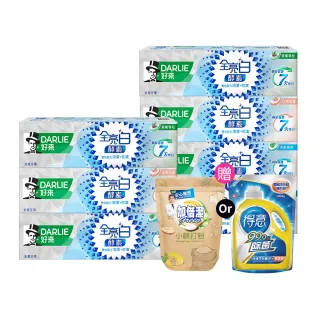 【DARLIE 好來】全亮白極緻酵素牙膏120gX7入(晨曦雪松/白桃花香/清新薄荷)