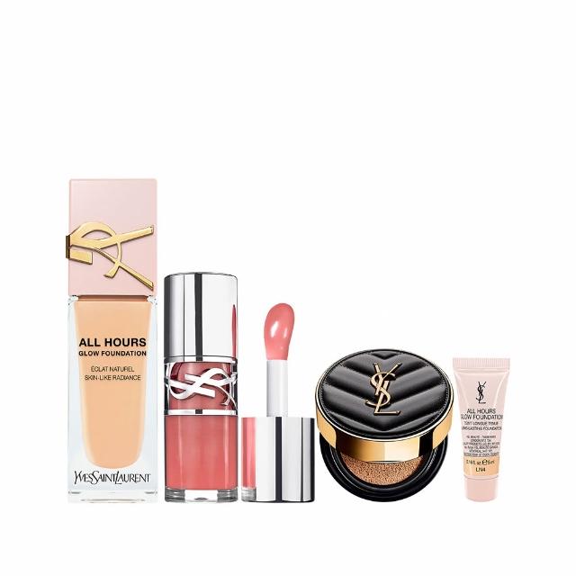 【YSL】官方直營 恆久完美粉光瓶嫩唇彩妝組(恆久完美裸光無瑕粉底露+情挑誘光嫩唇凍)