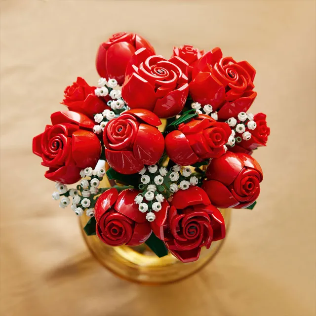 【LEGO 樂高】Botanicals 10328 玫瑰花束(居家擺飾 禮物 花藝 手工藝 送禮推薦)