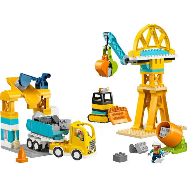 【LEGO 樂高】得寶系列 10476 3 合 1 工地和車輛(啟蒙玩具 玩具車 積木 兒童玩具)