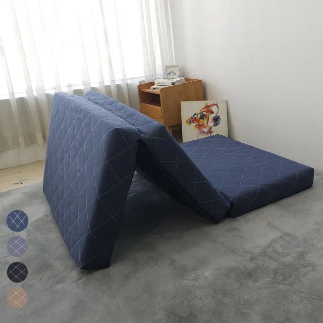 【BN-Home】Antony安東尼涼感三折獨立筒床墊5尺雙人(床墊/涼感/ 沙發床/雙人沙發/收納床墊)